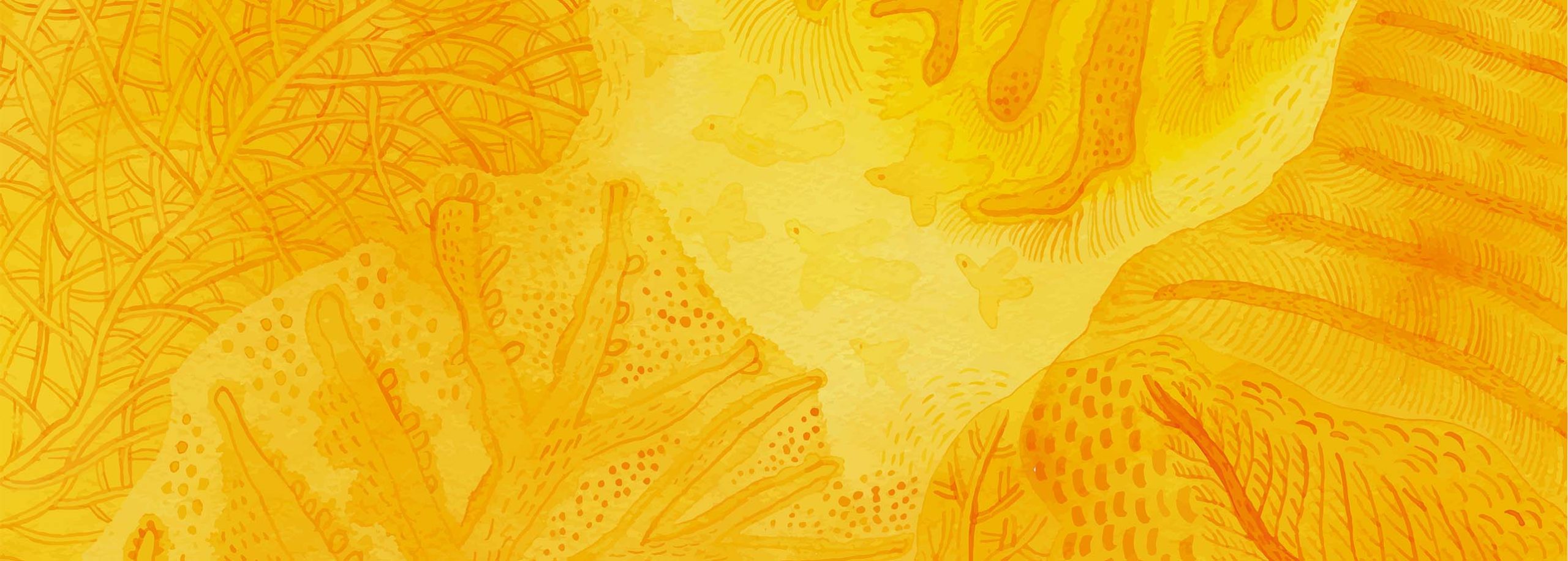 Yellow Tree of life organic background pattern
