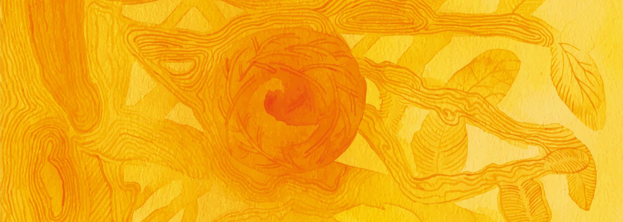 Yellow Tree of life organic background pattern